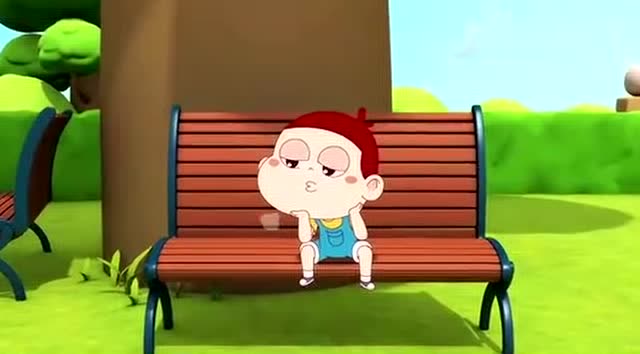 阿u的烦恼妈妈说阿u做事太不认真了阿u说他不做了去玩了