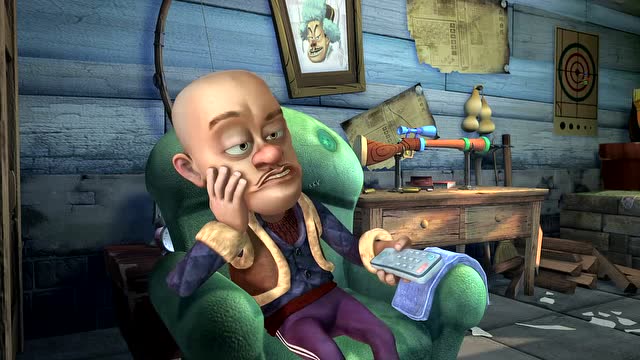 熊出没:光头强看电视报道猎狗能驱逐狗熊