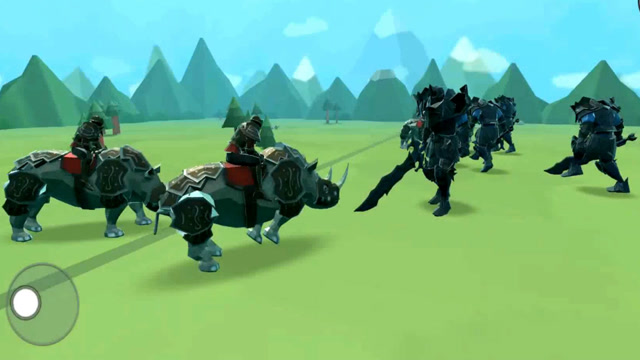 战争模拟器:铠甲士兵对战犀牛骑兵,结局令人感到意外!