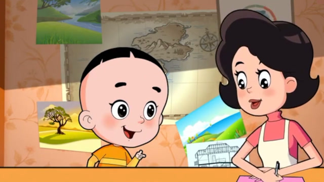 大头儿子给妈妈帮忙,妈妈给了大头助人为乐奖