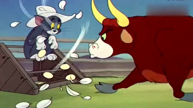西部牛仔汤姆猫惹怒公牛,简直就是自寻死路!