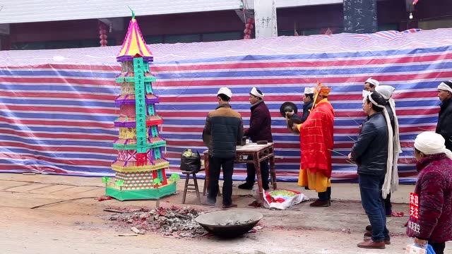 贵州农村白事道场风俗法师这是在干什么你们知道吗