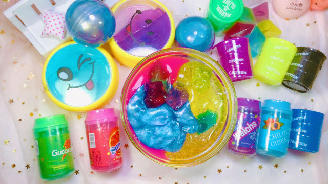 60元买的无硼砂泥,有油桶,五角星,易拉罐,混合在一起会怎么样