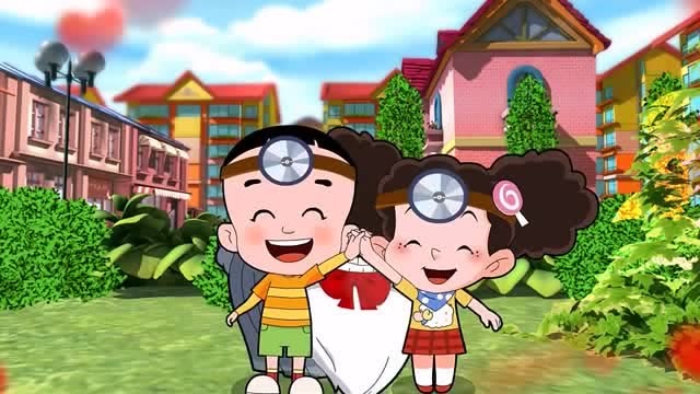 棉花糖和大头儿子合力把礼物拿了下来,合作的感觉真好!