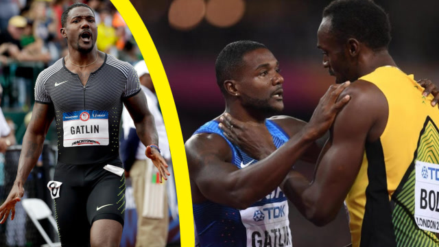 与博尔特12次交手,加特林共两次击败闪电,两场比赛间隔12年