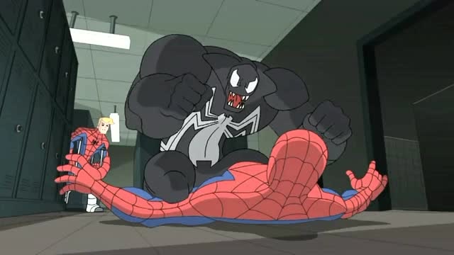 蜘蛛侠遭到毒液攻击毒液想要喂蜘蛛侠吃药