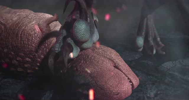 恐龙王:小刀被变色龙咬住了喉咙,蓝蓝和小疙瘩来的真及时