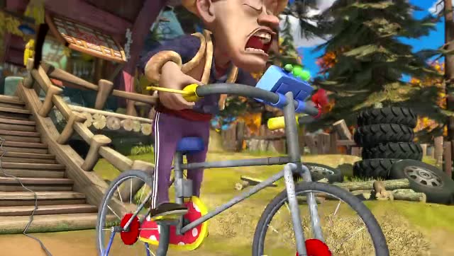 熊出没 光头强有了发电自行车,再也不怕交不起电费而导致停电了