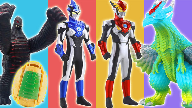 罗布奥特曼玩具!罗索布鲁奥特曼帮助雷德王大战玛伽巴萨