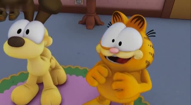 加菲猫:乔安让加菲猫整理外表,欧弟先试!