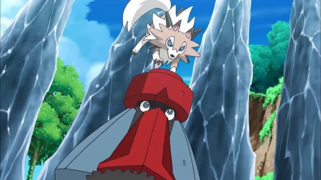 《精灵宝可梦》天呐,鬃岩狼人飞起来了,要把木木枭和岩狗狗打下来?