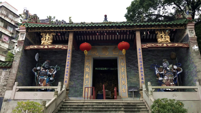 广西梧州白鹤道观,建于唐代,距今已有一千两百年历史