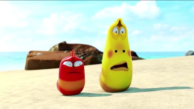 爆笑虫子:小黄小红居然在沙滩上养宠物,太膨胀了