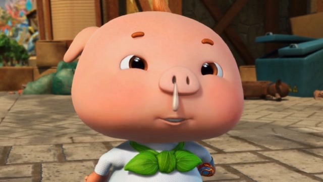 小呆这个笨猪,快擦擦鼻涕,一会吃肚子里啦