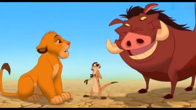 狮子王:野猪鼓励辛巴要对生活充满信心,要勇敢的活下去