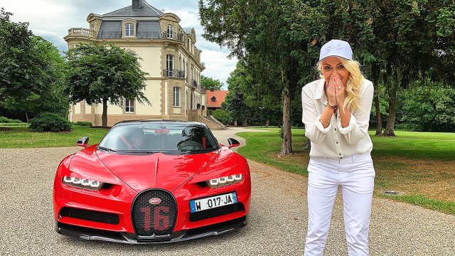 美女第一次试驾布加迪,接下来彻底被震撼了