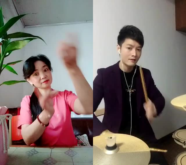 应学明是个才子.架子鼓打的真棒!