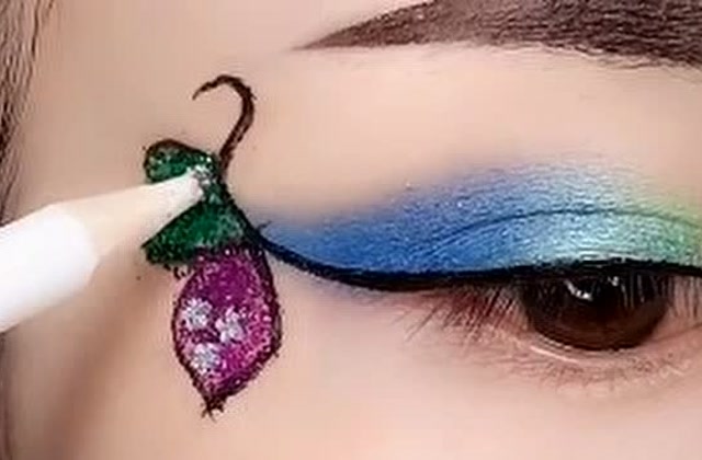 儿童蝴蝶眼妆教程,色彩的搭配不要太棒了,安排安排!