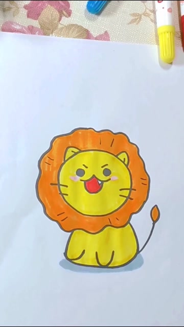 超简单简笔画改变发型小猫咪秒变大狮子