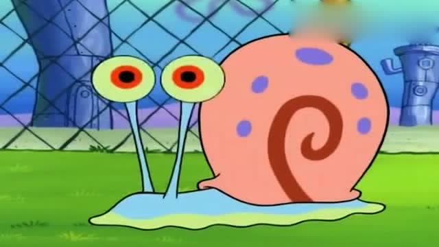 海绵宝宝-小蜗去公园散步,看见一只漂亮蜗牛,竟对它一见钟情了