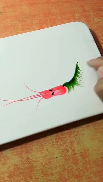 果酱画虾的画法简单的图片