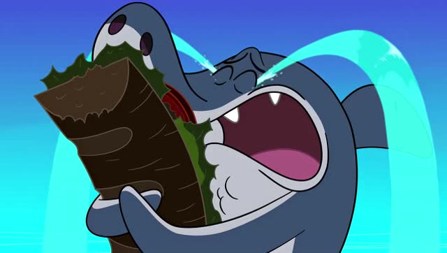 鲨鱼哥和美人鱼:鲨鱼哥以为玛丽娜被大火烧死了,它哭得撕心裂肺