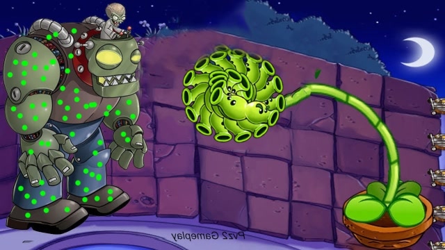 植物大战僵尸:双头豌豆射手,前后攻击僵尸!