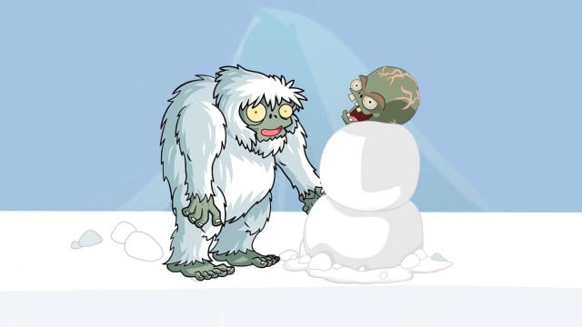 植物大战僵尸:僵尸博士被雪人僵尸埋起来