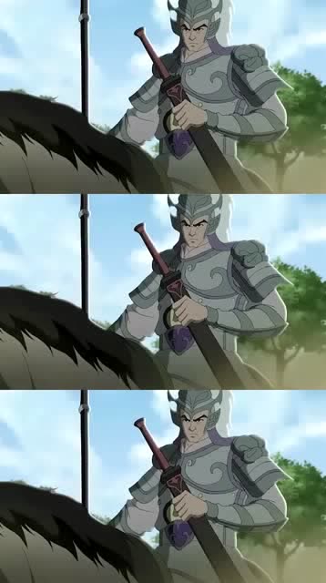 三国演义赵云杀了夏侯恩凶恶的表情把他的下属吓得不敢动弹