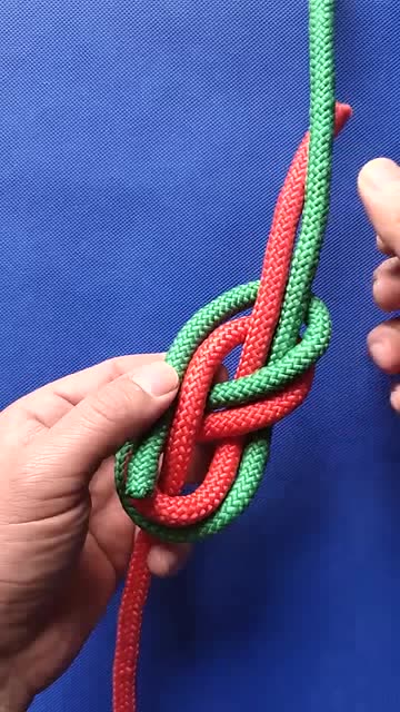 反穿八字结接绳结