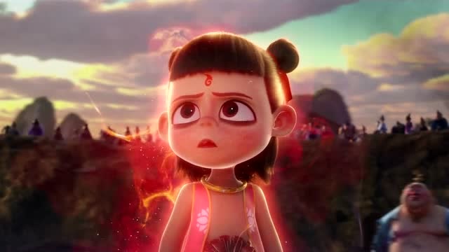 哪吒终于得到陈塘关百姓认可,纷纷跪下感谢哪吒的救命之恩