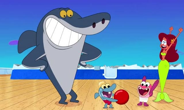 鲨鱼哥和美人鱼:玛丽娜得救了,两只小鲨鱼也好开心呀