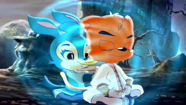 虹猫蓝兔阿木星:蓝兔为虹猫疗伤,蓝妹妹刚好虹猫就受伤了