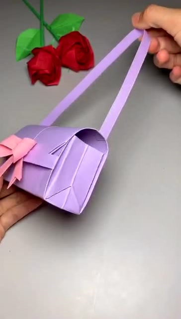 超简单的包包折纸女孩们的最爱一起来学学吧