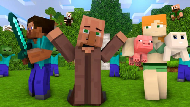 我的世界mc动画:村民的生活合集,一次性看完!