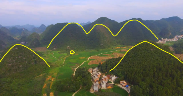 左青龙右白虎,后有笔架山,极为少见的风水宝地!