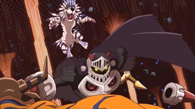 数码宝贝:暗黑骑士兽太强大了!暴龙兽加鲁鲁兽被暴打!