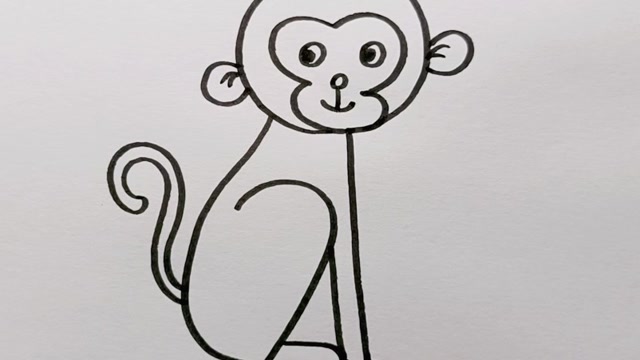 用数字123画猴子,简单有趣的画法孩子最喜欢了
