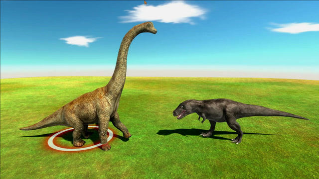霸王龙和最大的恐龙腕龙展开了殊死较量,谁的胜算更大?