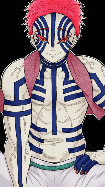 小伙子低成本cos猗窝座,可以说气质这块拿捏的很完美