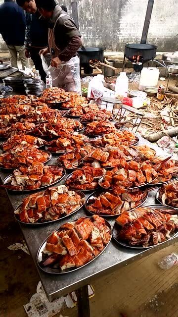 广西农村的婚宴酒席