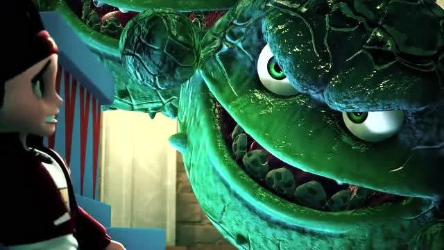 皮皮和甜甜被牙菌怪追击却用不了魔法