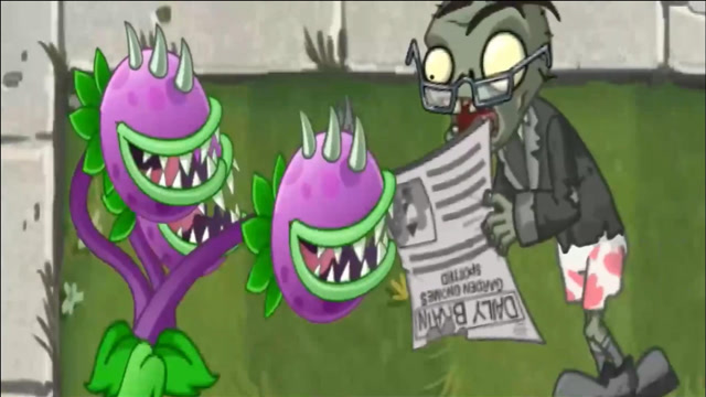 植物大战僵尸:三头食人花的威力有多大?