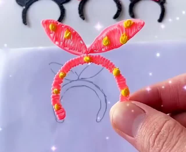 用3d打印笔画一个公主小发箍带带吧!漂亮极啦
