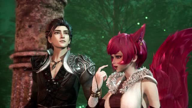 流星幻剑叶不归细心递上布条给胡媚儿包扎伤口人妖恋要开始了
