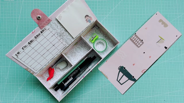 自制多功能文具盒用废纸盒就能做送给开学的你们