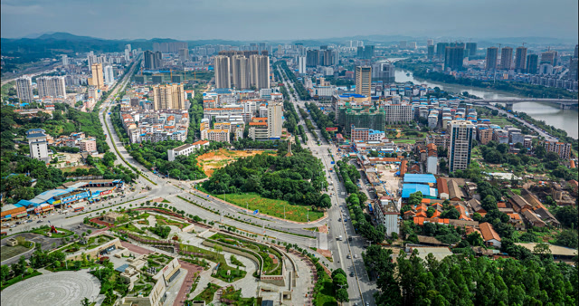 航拍:红色之城,广西百色