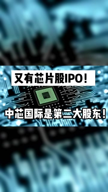 又有芯片股ipo!#中芯国际#是第二大股东 #ipo上市