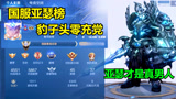 王者荣耀：国服榜一账号，真正的零充玩家，亚瑟才是真男人