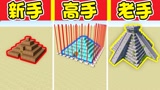 我的世界：新手VS高手！全MC最高最富的金字塔，没人能反驳吧？